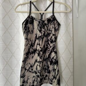 Lululemon Athletica Black and Cream Tank Top